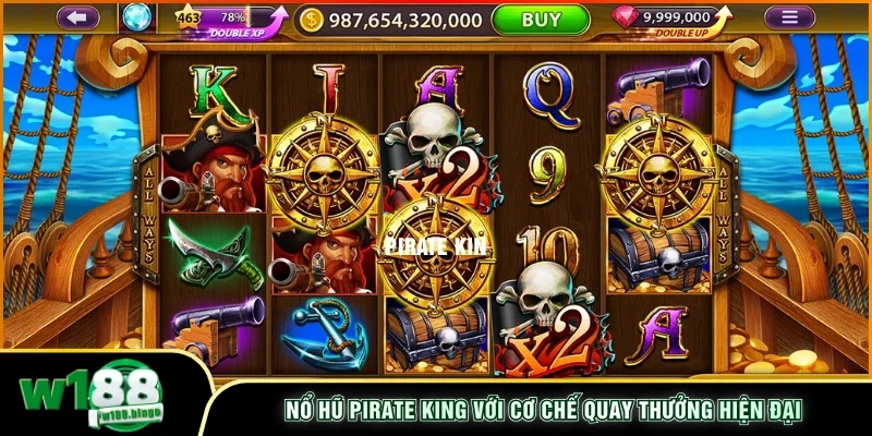 Nổ hũ Pirate King với cơ chế quay thưởng hiện đại